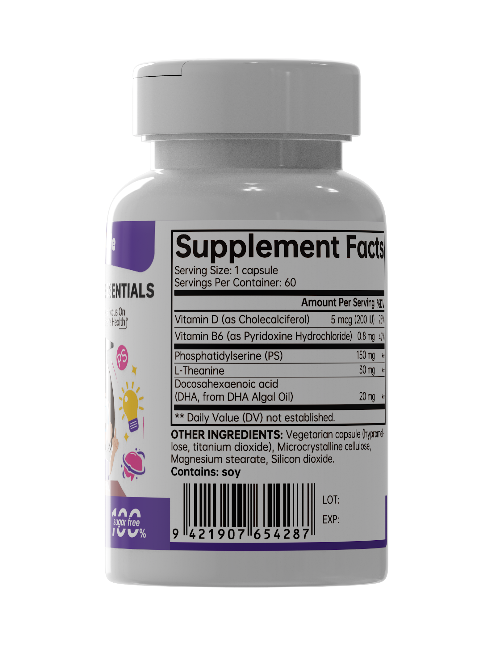 FreeCode Smart Brain Essentials supplement facts view